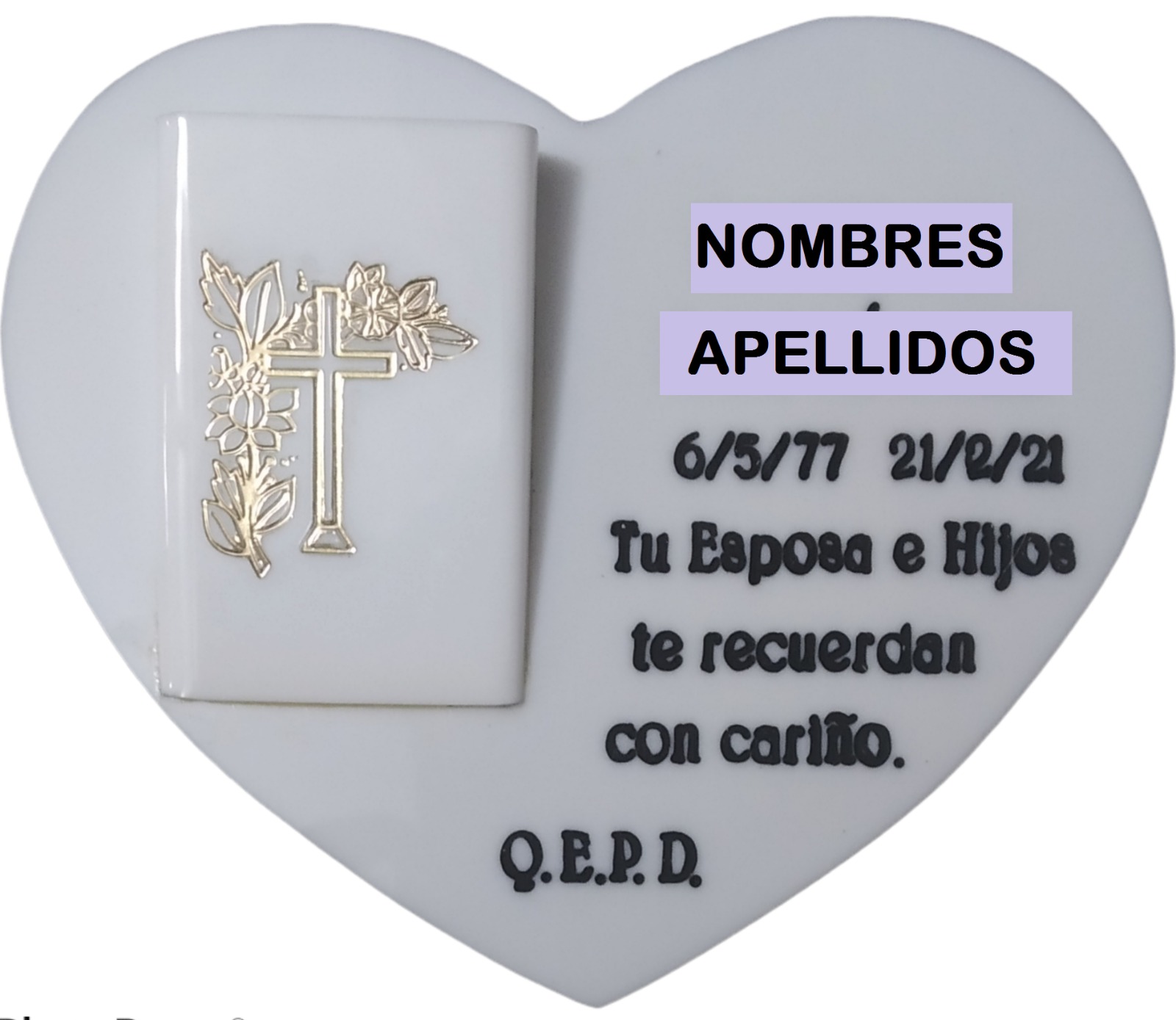 Placa N° 22 Corazón Florero
